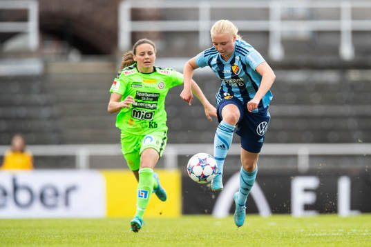 Djurgårdens StinaLisa Johansson och Kristianstads Alice