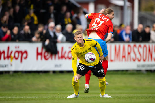 Mjällbys David Löfquist och Helsingborgs Charlie Weberg