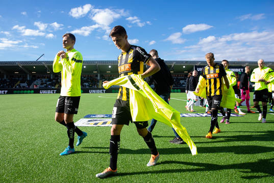 Häckens Leo Bengtsson innan fotbollsmatchen i Allsvenskan