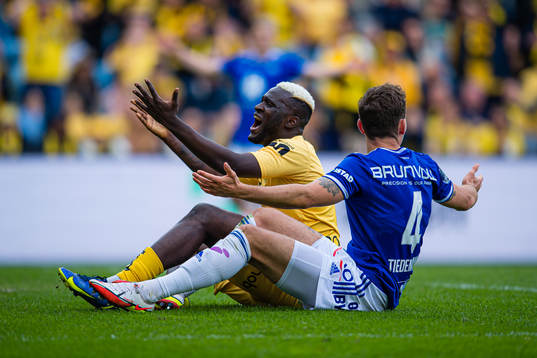 Victor Okoh Boniface of Bodø/Glimt reacts