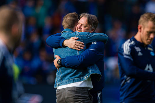 Kristoffer Haraldseid of Molde and Erling Moe, head coach