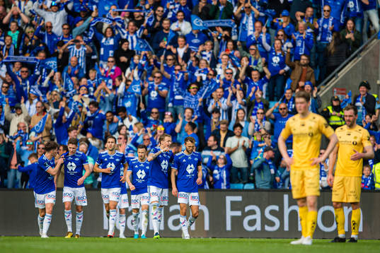 Players of Molde celebrates