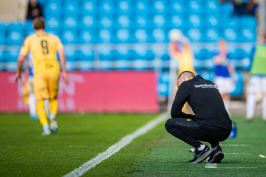 Kjetil Knutsen, head coach of Bodø/Glimt, looks dejected