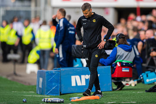Kjetil Knutsen, head coach of Bodø/Glimt, looks dejected