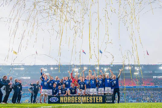 Players of Molde celebrates