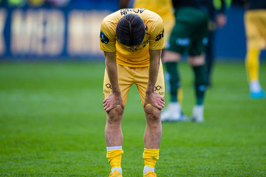 Hugo Vegard Vetlesen of Bodø/Glimt looks dejected