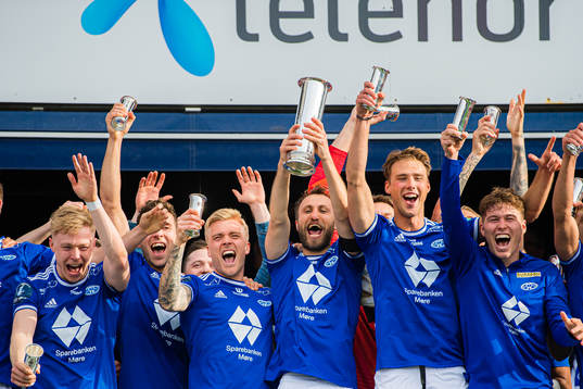 Players of Molde celebrates