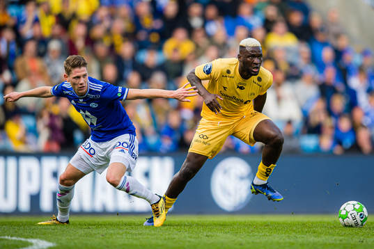Markus André Kaasa of Molde and Victor Okoh Boniface of