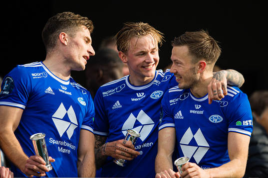 Kristoffer Haugen, Birk Risa and Martin Linnes of Molde