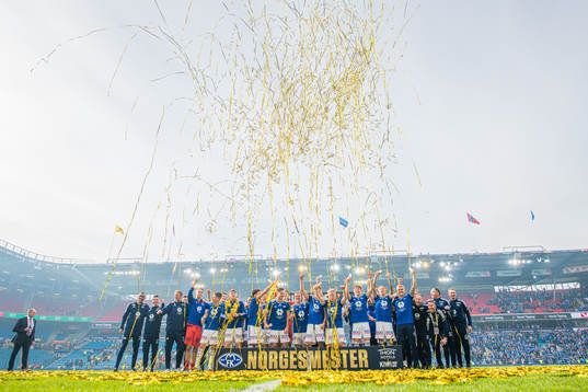 Players of Molde celebrates