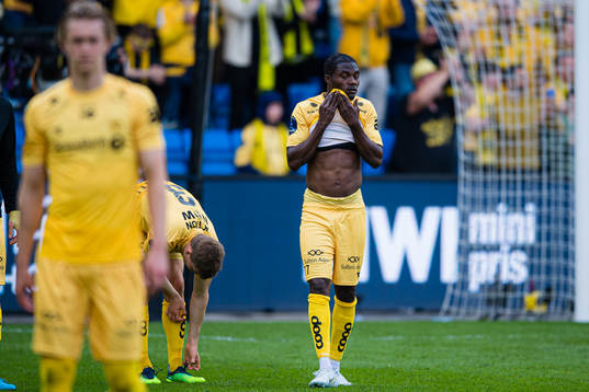 Gilbert Koomson of Bodø/Glimt looks dejected