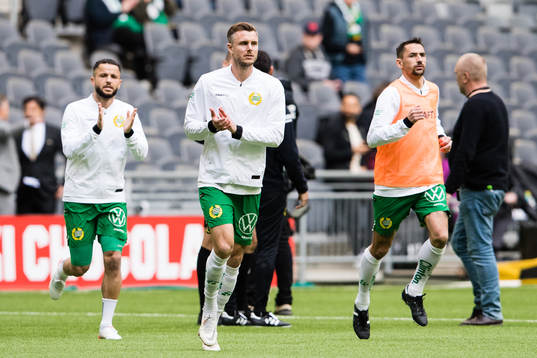 Hammarbys Mohanad Jeahze, Richard Magyar och Loret Sadiku