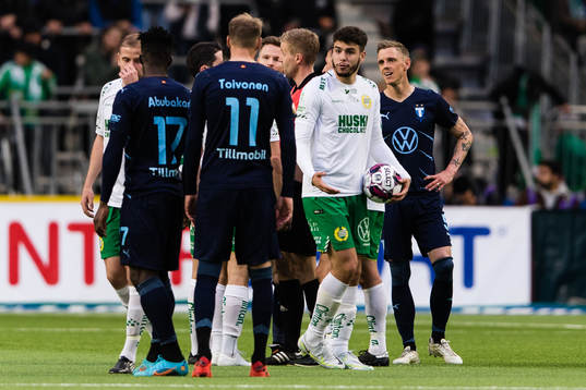 Malmö FFs Ola Toivonen och Hammarbys Edvin Kurtulus