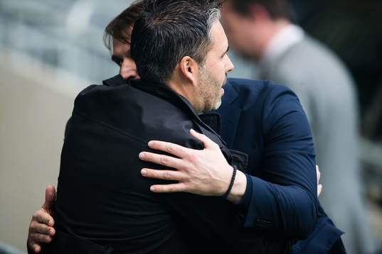 Hammarbys tränare Martí Cifuentes och Malmö FFs tränare
