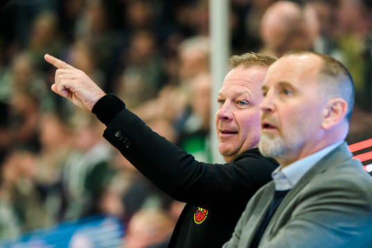Luleås  ass tränare Henrik Stridh och  tränare Thomas