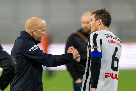 Landskronas tränare Billy Magnusson och Philip Andersson