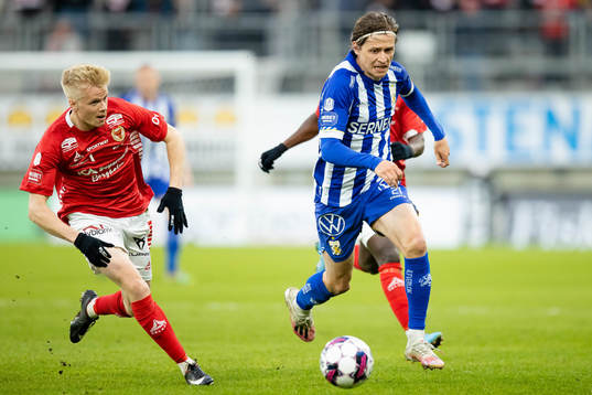 Kalmars Axel Lindahl och IFK Göteborgs Simon Thern