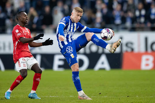 Kalmars Nahom Girmai Netabay och IFK Göteborgs Oscar Wendt