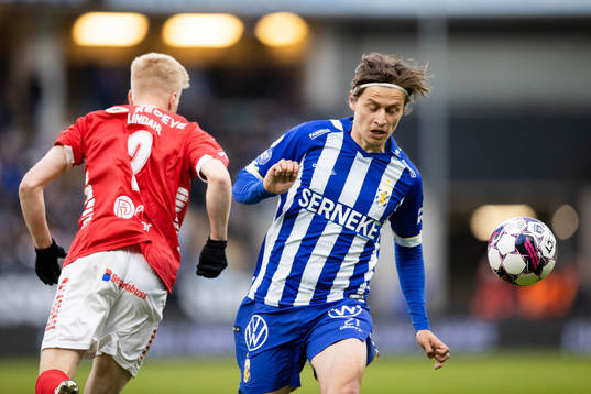 Kalmars Axel Lindahl och IFK Göteborgs Simon Thern