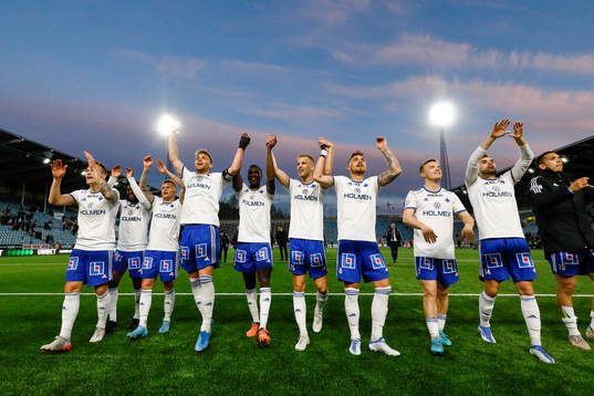 IFK Norrköpings spelare jublar