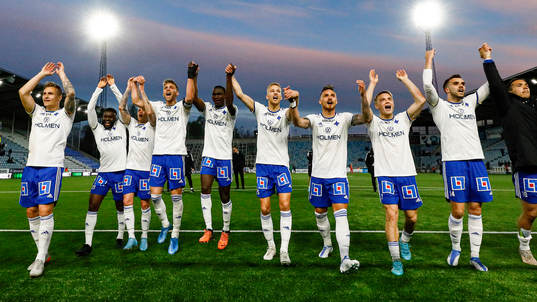 IFK Norrköpings Daniel Fritz Eid och Jonathan Levi jublar