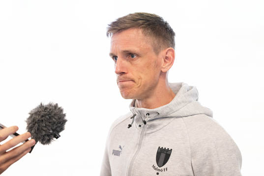 Malmö FFs Sören Rieks i mixade zonen