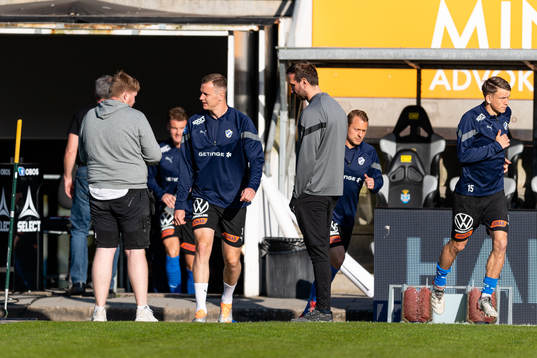 Halmstads Alexander Berntsson före fotbollsmatchen i