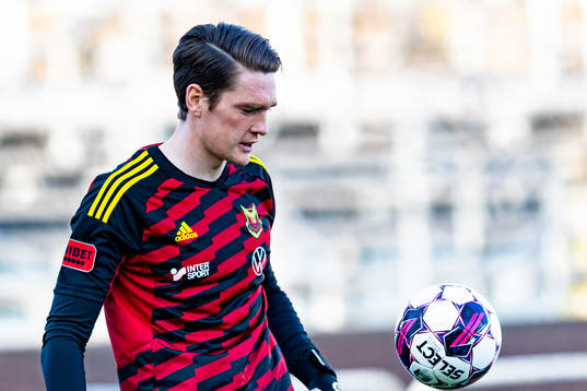 Östersunds målvakt Andrew Mills före fotbollsmatchen i