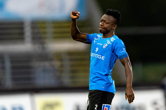 Halmstads Thomas Boakye jublar