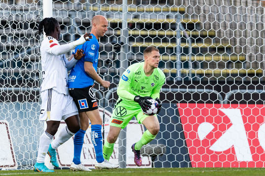 Halmstads målvakt Malkolm Nilsson Säfqvist