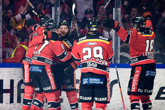 Luleås spelare jublar