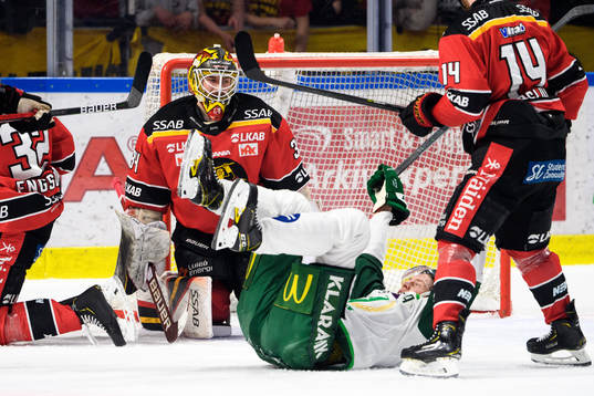 Luleås målvakt Joel Lassinantti deppar