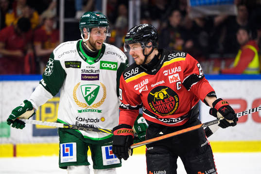 Färjestads Per Åslund och Luleås Erik Gustafsson