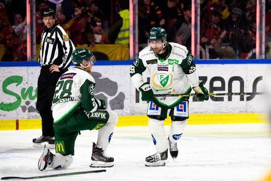 Färjestads Mattias Göransson Linus Johansson deppar