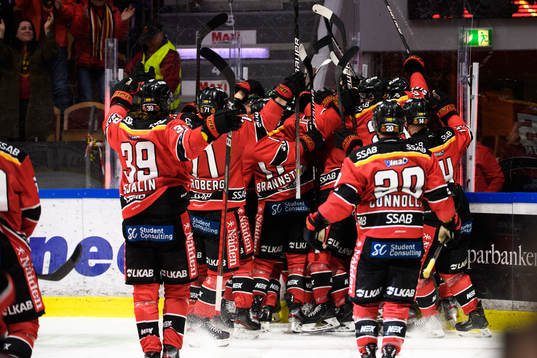 Luleås spelare jublar