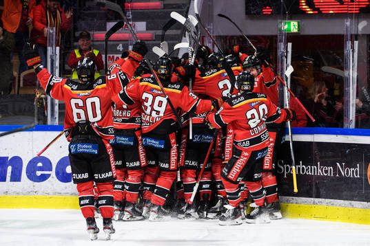Luleås spelare jublar