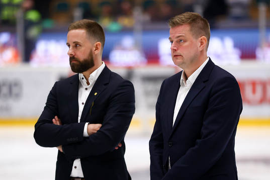 Björklövens tränare Viktor Stråhle och general manager