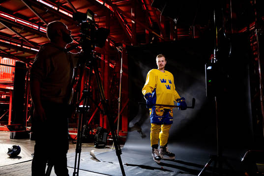 Lucas Wallmark of the Swedish national ice hockey team