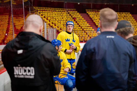 Fredrik Olofsson of the Swedish national ice hockey team