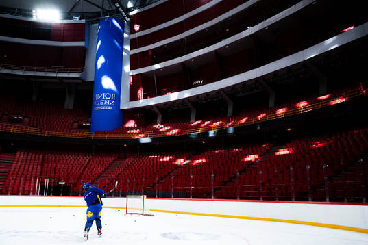 Jonatan Berggren of the Swedish national ice hockey team