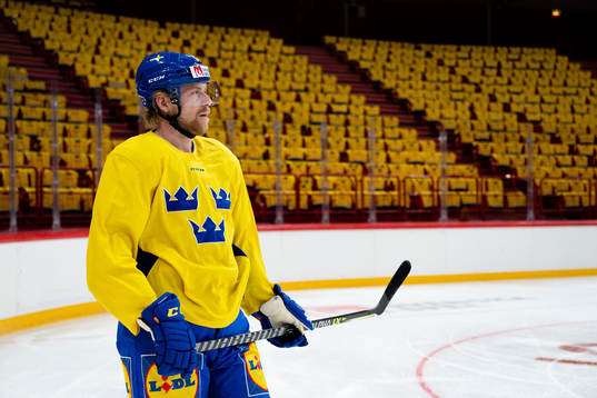 Anton Lindholm of the Swedish national ice hockey team