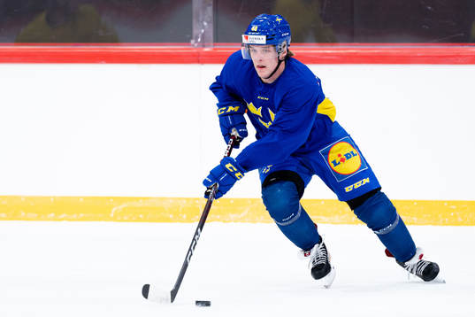Jonatan Berggren of the Swedish national ice hockey team