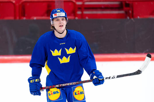 Jonatan Berggren of the Swedish national ice hockey team