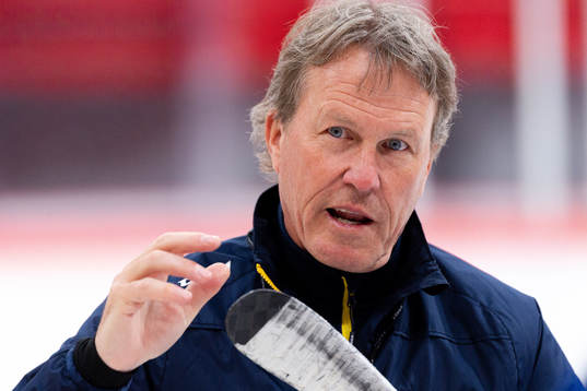 Head coach Johan Garpenlöv of the Swedish national ice