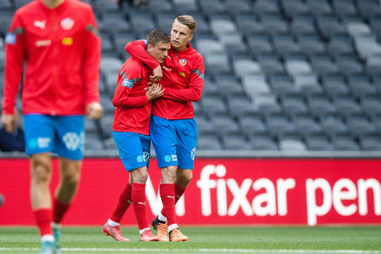 Helsingborgs Dennis Olsson och Casper Widell