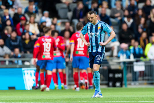 Djurgårdens Piotr Johansson deppar
