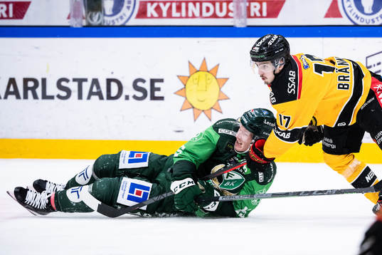 Färjestads Gustav Rydahl och Luleås Isac Brännström