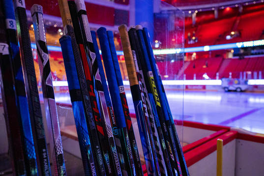 Sticks stand in the rack