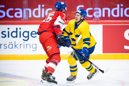 David Jiricek of Czech Republic and Mathias Bromé of Sweden