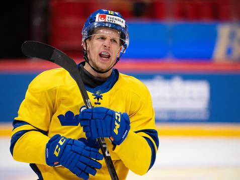 Max Friberg of Sweden reacts